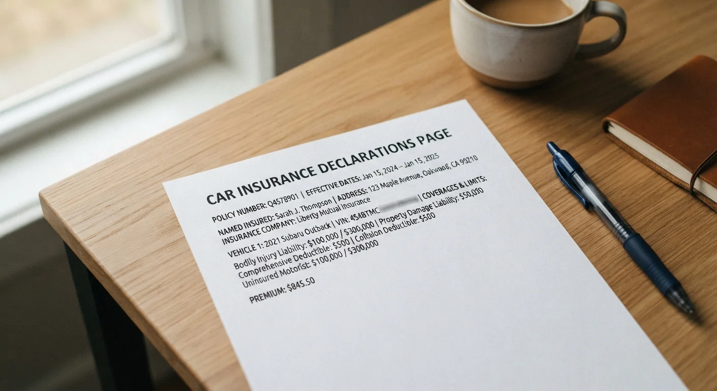 What Your Declarations Page Is Actually Telling You